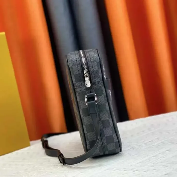 Louis Vuitton LV Unisex Renaissance Map Damier Graphite PM Danube Slim Bag