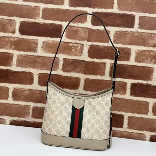 Gucci Unisex Ophidia GG Small Shoulder Bag Beige White GG Supreme Canvas