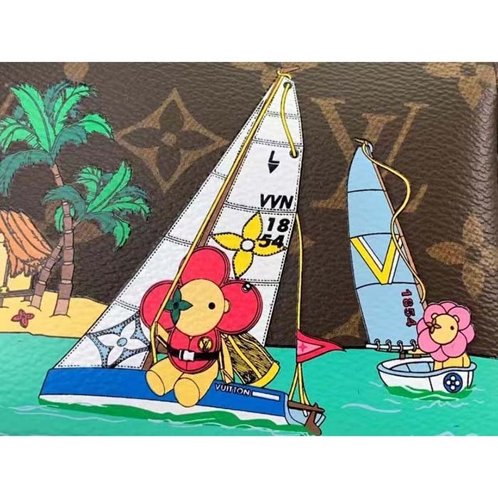Louis Vuitton LV Unisex Mini Pochette Accessoires Dragon Fruit Pink Monogram Coated Canvas