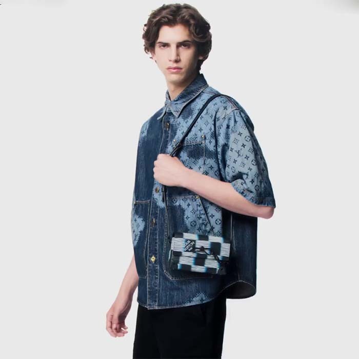 Louis Vuitton LV Unisex Steamer Wearable Wallet Blue Moon Damier Rush Epi XL Leather Cowhide-Leather