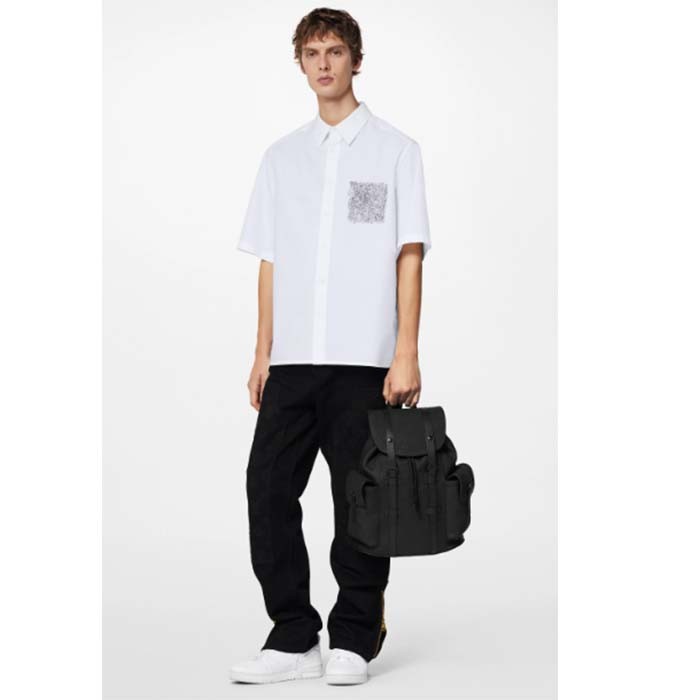 Louis Vuitton LV Unisex Christopher PM Backpack Black Taurillon Monogram Embossed Cowhide Leather