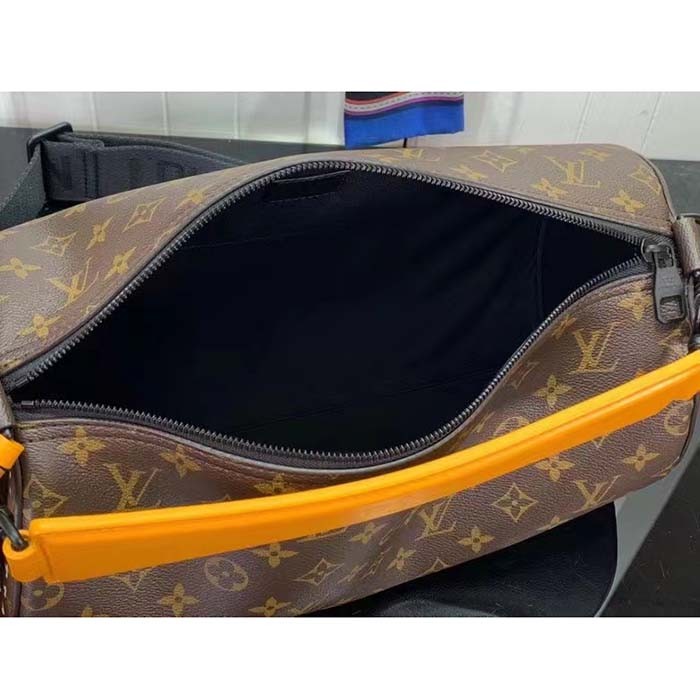 Louis Vuitton LV Unisex Soft Polochon MM Radiant Sun Monogram Macassar Coated Canvas