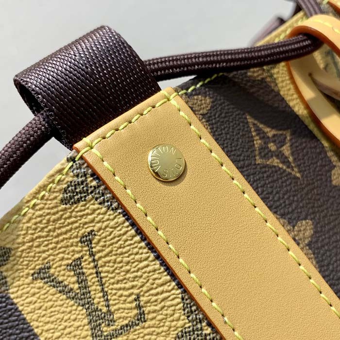 Louis Vuitton LV Unisex Randonée Messenger Bag Monogram Stripes Brown Coated Canvas