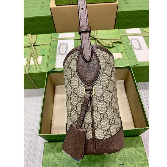 Gucci Unisex Ophidia GG Small Shoulder Bag Beige Supreme Canvas