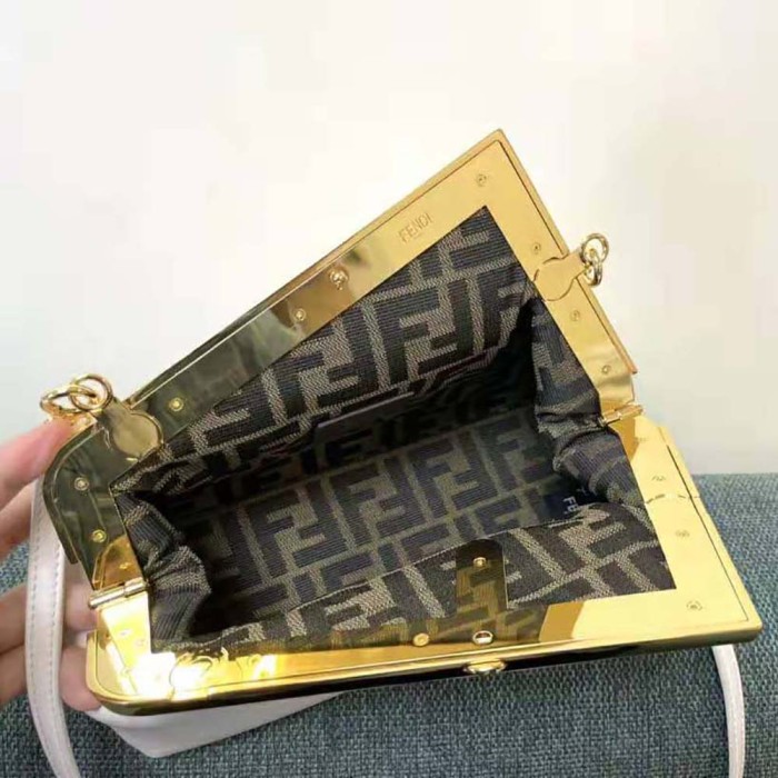 Fendi Women First Small White Leather Bag