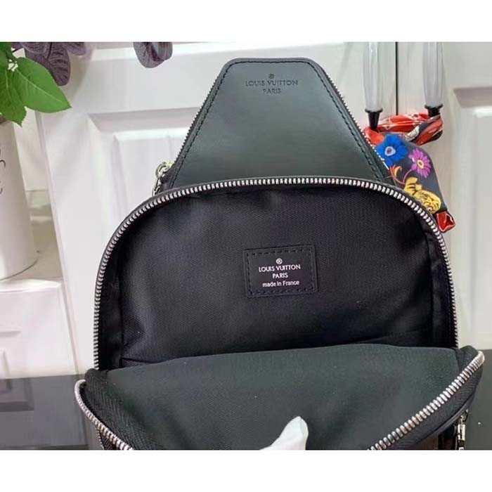 Louis Vuitton LV Unisex Avenue Sling Bag NM Monogram Macassar Coated Canvas M46327