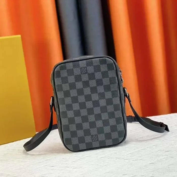 Louis Vuitton LV Unisex Renaissance Map Damier Graphite PM Danube Slim Bag