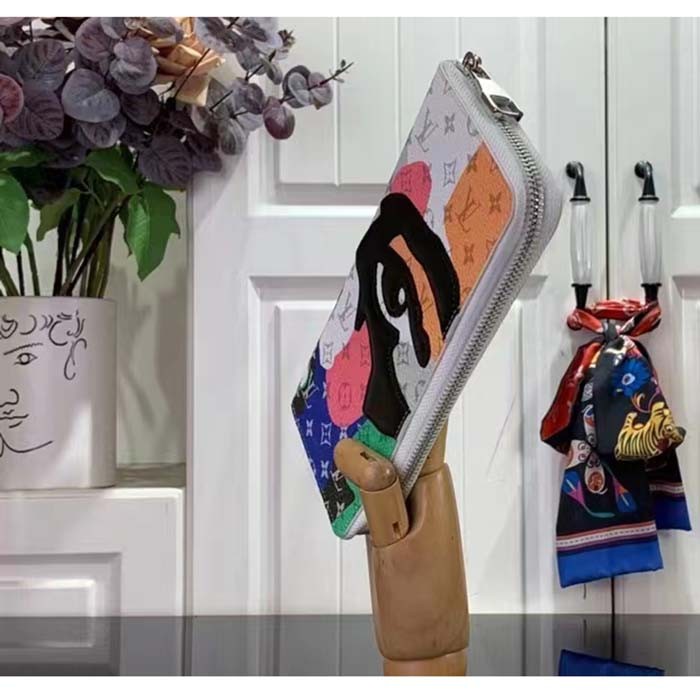 Louis Vuitton LV Unisex Zippy Wallet Multicolor Monogram Coated Canvas Cowhide Leather