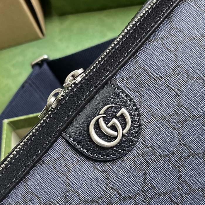 Gucci Unisex Ophidia GG Shoulder Bag Blue Black GG Supreme Canvas Double G