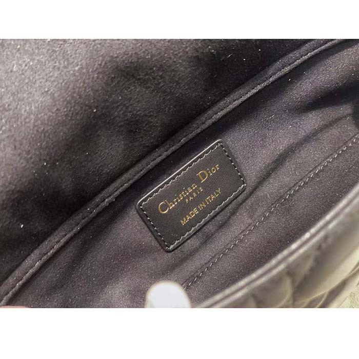 Dior Women CD Small Lady D-Joy Bag Black Cannage Lambskin