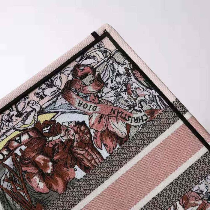 Dior Women Large Dior Book Tote Multicolor La Force Embroidery