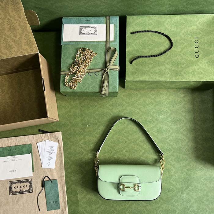 Gucci Women Dionysus Small Shoulder Bag Light Green Leather GG Supreme Canvas