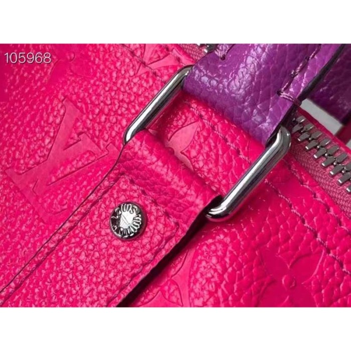 Louis Vuitton LV Unisex Keepall 50B Blue Pink Taurillon Cowhide Leather