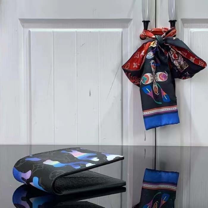 Louis Vuitton LV Unisex Multiple Wallet Sunrise Monogram Eclipse Coated Canvas