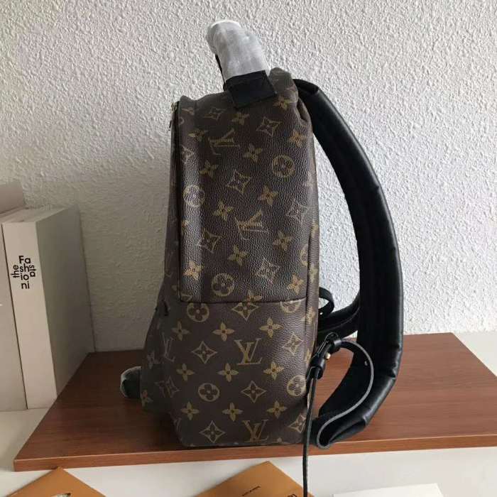 Louis Vuitton LV Unisex Palm Springs MM Backpack in Monogram Coated Canvas-Brown