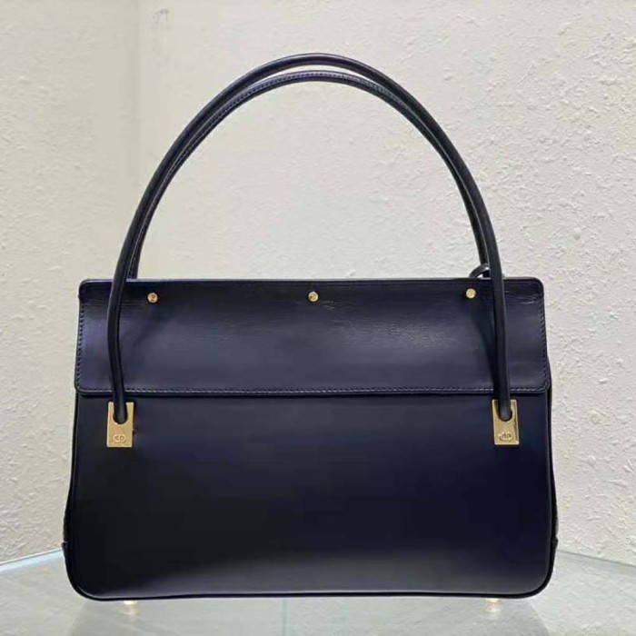 Dior Women Parisienne Bag Black Smooth Calfskin