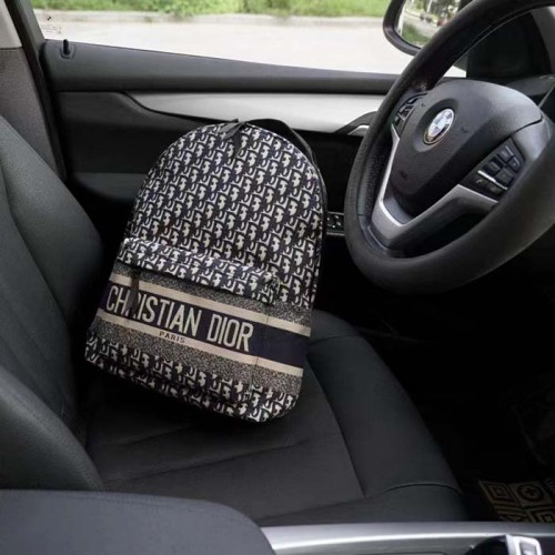 Dior Unisex CD DiorTravel Backpack Blue Dior Oblique Jacquard