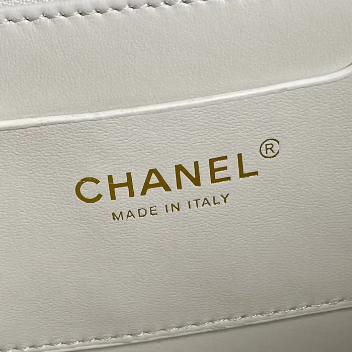 Chanel Women Small Tote Lambskin-Light Grey AS5036