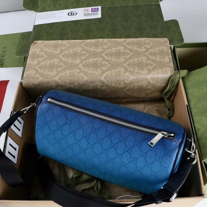 Gucci Unisex Chroma Small Cylinder Bag-Dark Blue 839325