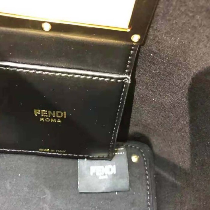 Fendi Women Way Small Made of Camellia-Colored Leather Bag-Black