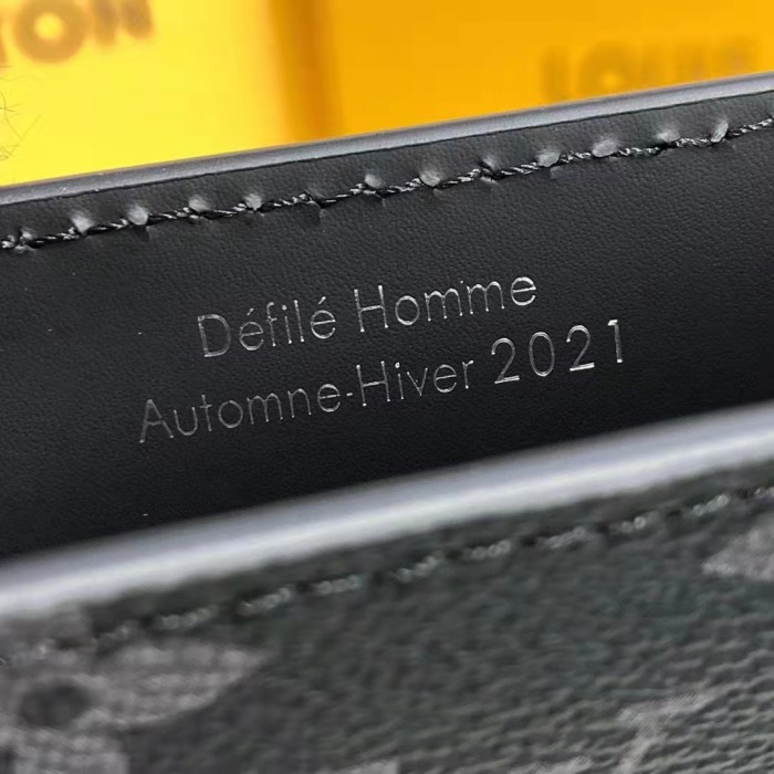 Louis Vuitton LV Unisex Trunk Pouch Black Monogram Eclipse Canvas Leather