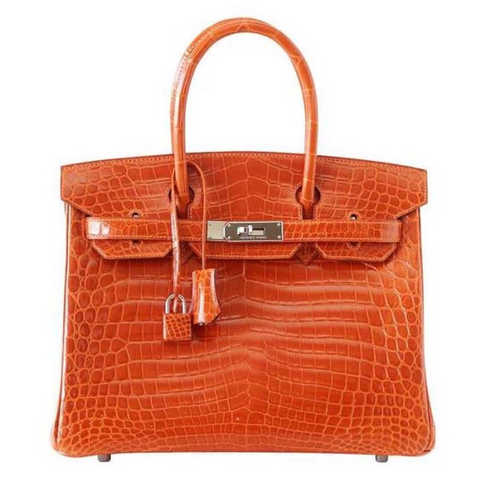 Hermes Birkin 30 Bag in Alligator Leather with Gold Hardware