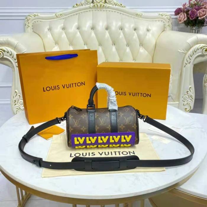 Louis Vuitton LV Unisex Keepall XS Monogram Coated Canvas Cowhide Leather