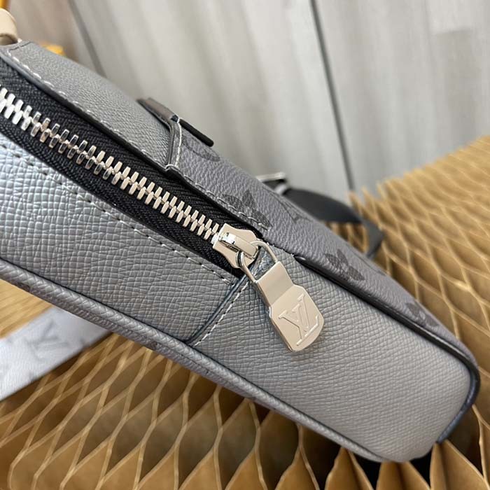 Louis Vuitton LV Unisex Outdoor Sling Bag Gunmetal Gray Monogram Coated Canvas