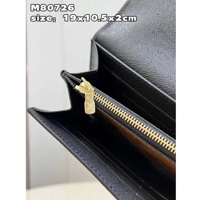 Louis Vuitton LV Unisex Sarah Wallet Monogram Reverse Coated Canvas Cowhide Leather