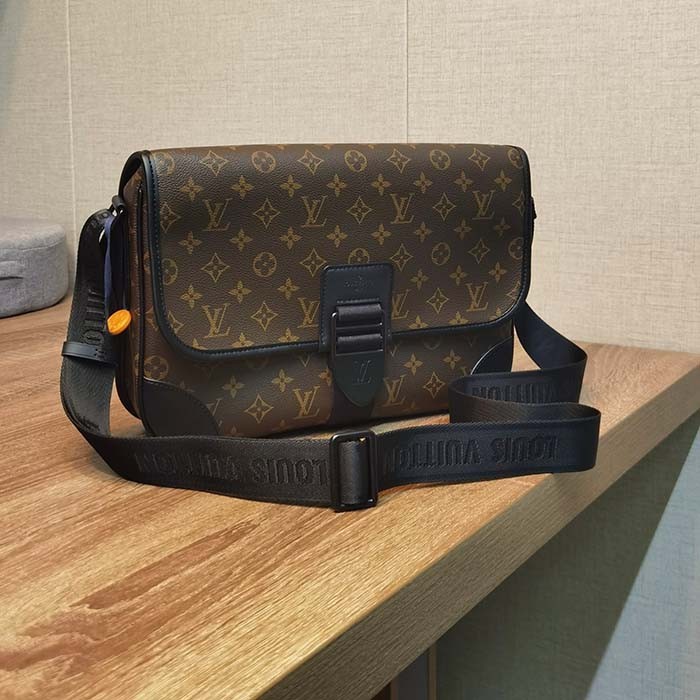 Louis Vuitton LV Unisex Archy Messenger GM Bag Monogram Macassar Coated Canvas