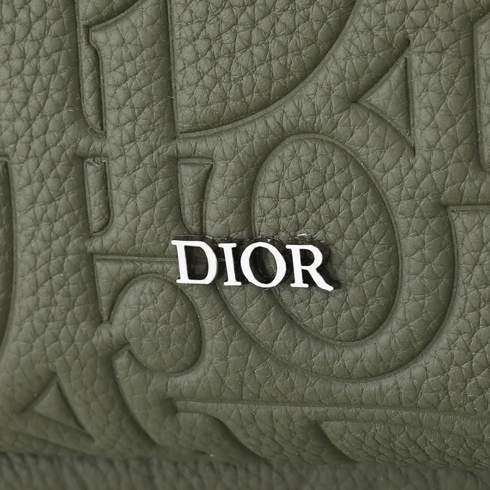 Dior Unisex Rider 2.0 Zipped Backpack Khaki Dior Gravity Leather and Khaki Grained Calfskin
