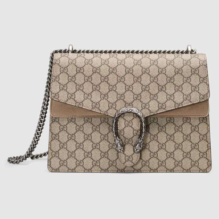 Gucci GG Women Dionysus Medium GG Shoulder Bag in GG Supreme Canvas