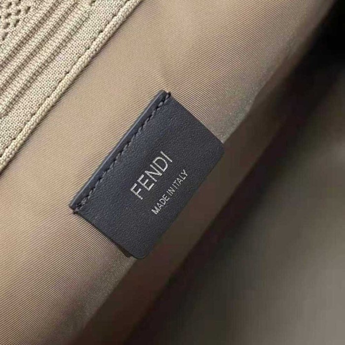 Fendi Women Sunshine Medium FF Fabric Shopper-Brown