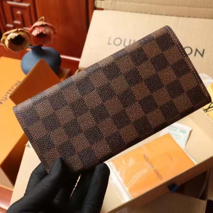 Louis Vuitton LV Unisex Emilie Wallet Rose Ballerine Pink Coated Canvas Grained Cowhide