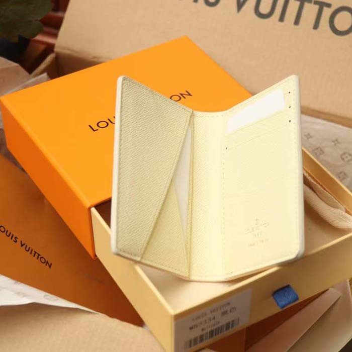 Louis Vuitton Unisex LV Pocket Organizer Vanilla Monogram Craggy Coated Canvas M83336
