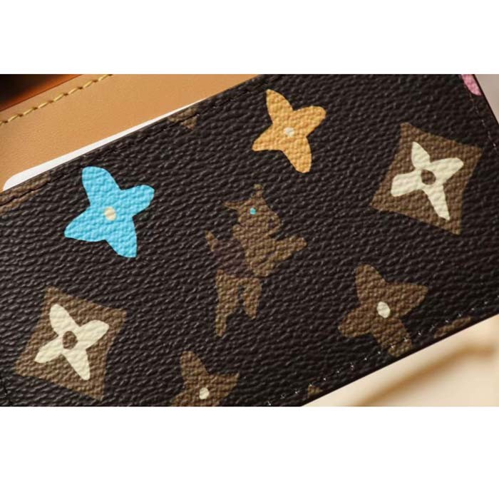 Louis Vuitton Unisex LV Card Holder Chocolate Monogram Craggy Coated Canvas M83348