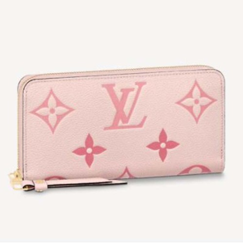 Louis Vuitton LV Women Zippy Wallet Monogram Empreinte Embossed Supple Grained Cowhide Leather