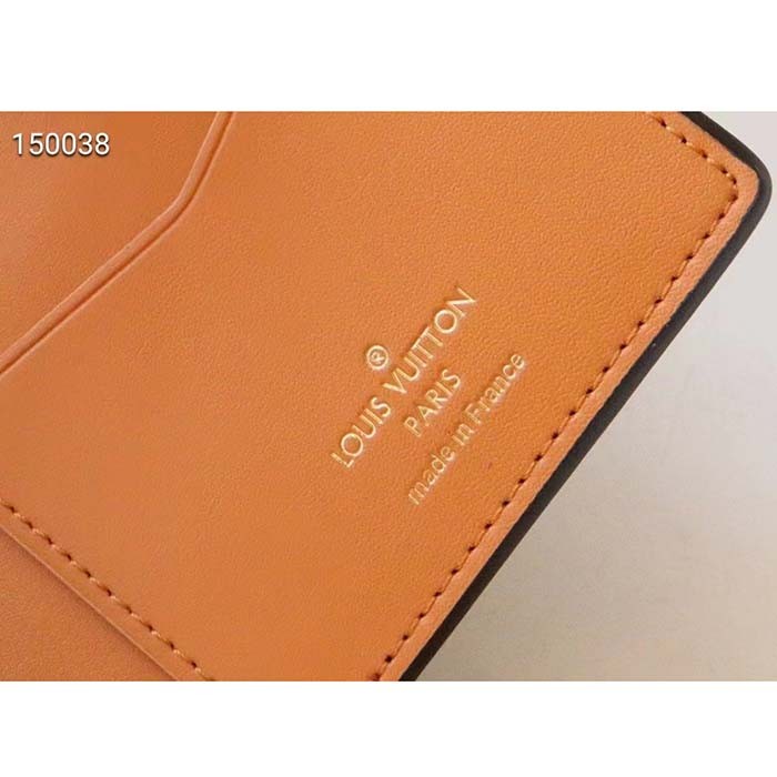 Louis Vuitton LV Unisex Vertical Wallet Black Arizona Taurillon Cowhide Leather