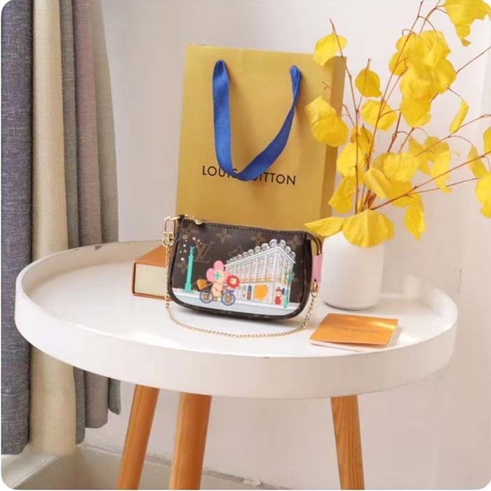 Louis Vuitton LV Women Mini Pochette Accessoires in Monogram Coated Canvas