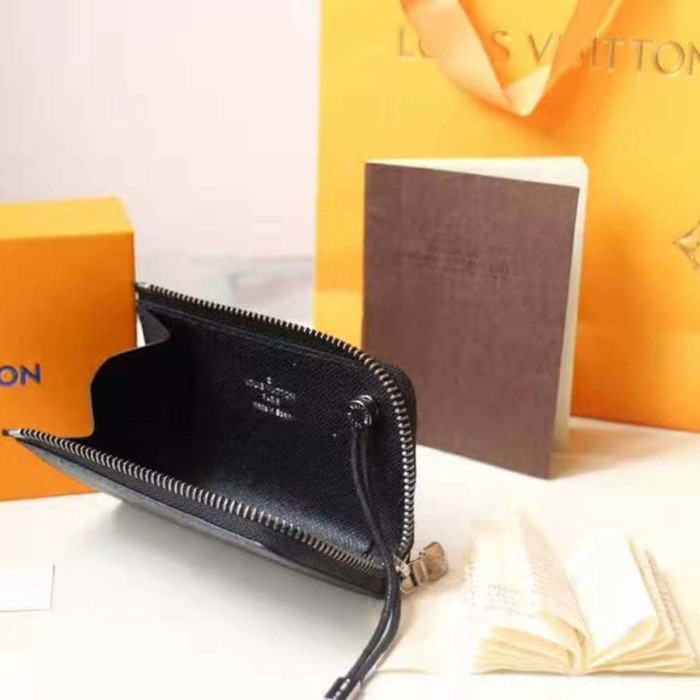 Louis Vuitton LV Unisex Coin Purse in Masculine Monogram Eclipse-Black