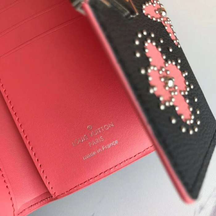 Louis Vuitton LV Women Capucines Compact Wallet Taurillon Leather-Pink