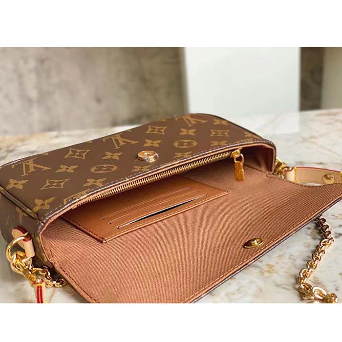 Louis Vuitton Women LV Wallet On Chain Ivy Brown Monogram Coated Canvas M81911