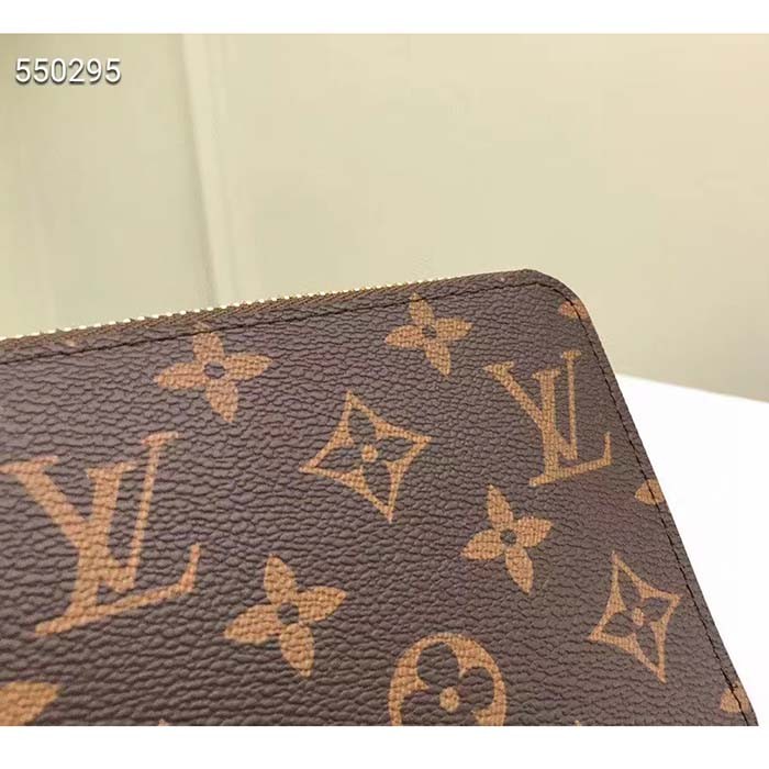 Louis Vuitton LV Unisex Zippy Wallet Brown Monogram Coated Canvas