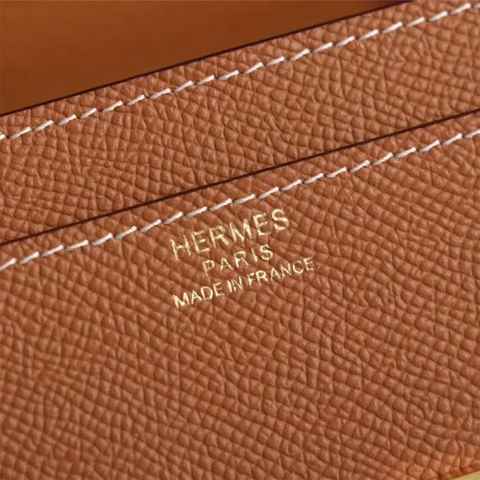 Hermes Women Constance Long To Go in Epsom Leather-Brown/Gold