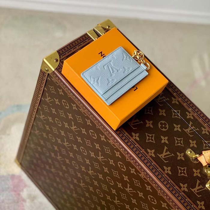 Louis Vuitton Unisex LV Charms Card Holder Olympe Blue Monogram Supple Cowhide Leather M83585