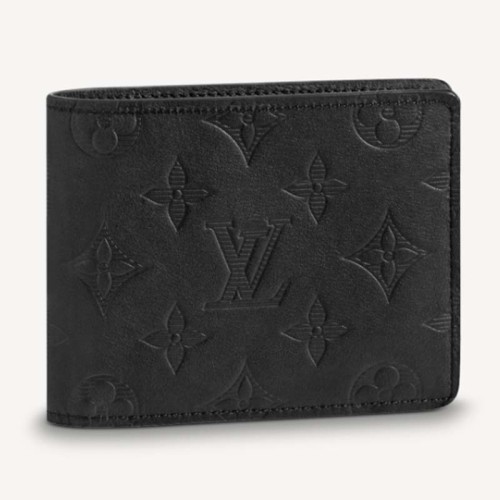 Louis Vuitton LV Unisex Multiple Wallet Black Monogram Shadow Calf Leather Cowhide