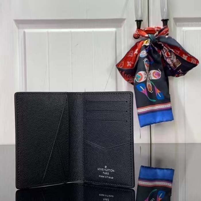 Louis Vuitton LV Unisex Pocket Organizer Blue Sunrise Monogram Eclipse Coated Canvas