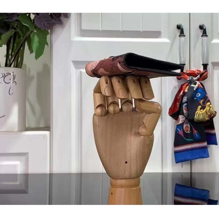 Louis Vuitton LV Unisex Pocket Organizer Brown Monogram Coated Canvas Cowhide Leather