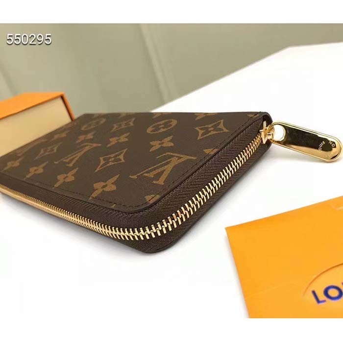 Louis Vuitton LV Unisex Zippy Wallet Brown Monogram Coated Canvas