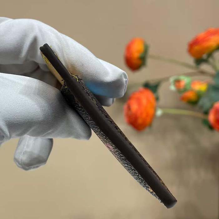 Louis Vuitton Unisex LV Card Holder Chocolate Monogram Craggy Coated Canvas M83348